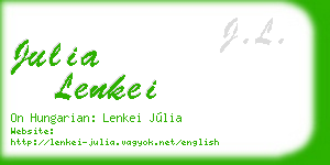 julia lenkei business card
